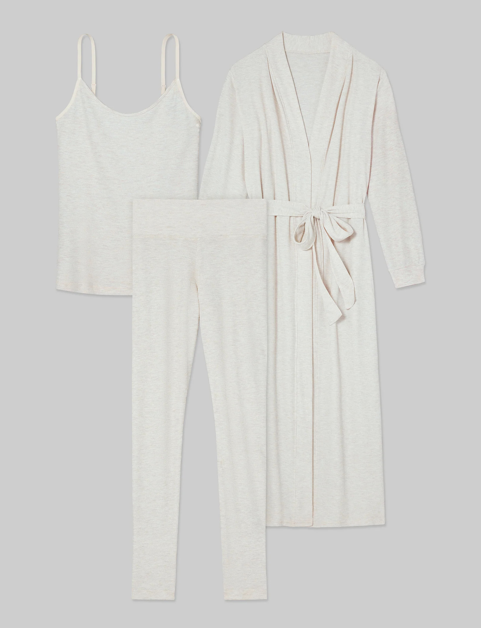 Women's Waffle Lounge Tank, Legging & Robe Set | Tommy John