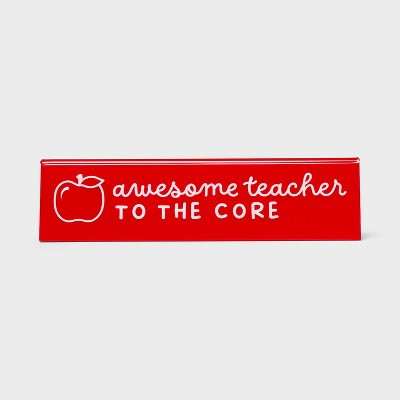 Awesome Teacher to the Core Desk Plaque - Spritz™ | Target