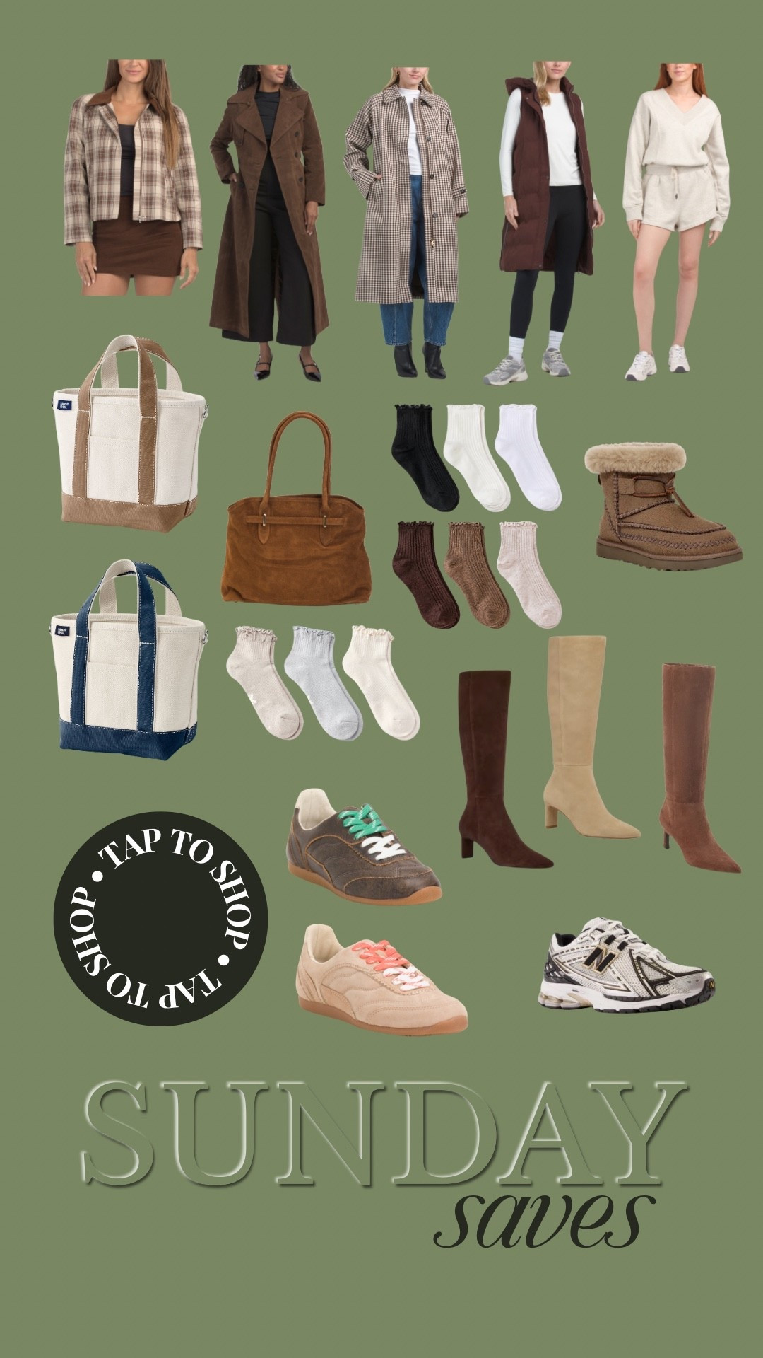 10/19: SUNDAYsaves



Fall boots, suede boots, knee high boots, suede handbag, suede bags, fall bags, ruffle socks, suede leather sneakers, boat tote, gifts for her, fall jackets, trench coats, fall coats, long puffer vest, ugg boots, Uggs, new balance sneakers 

#LTKFindsUnder50 #LTKSaleAlert #LTKShoeCrush