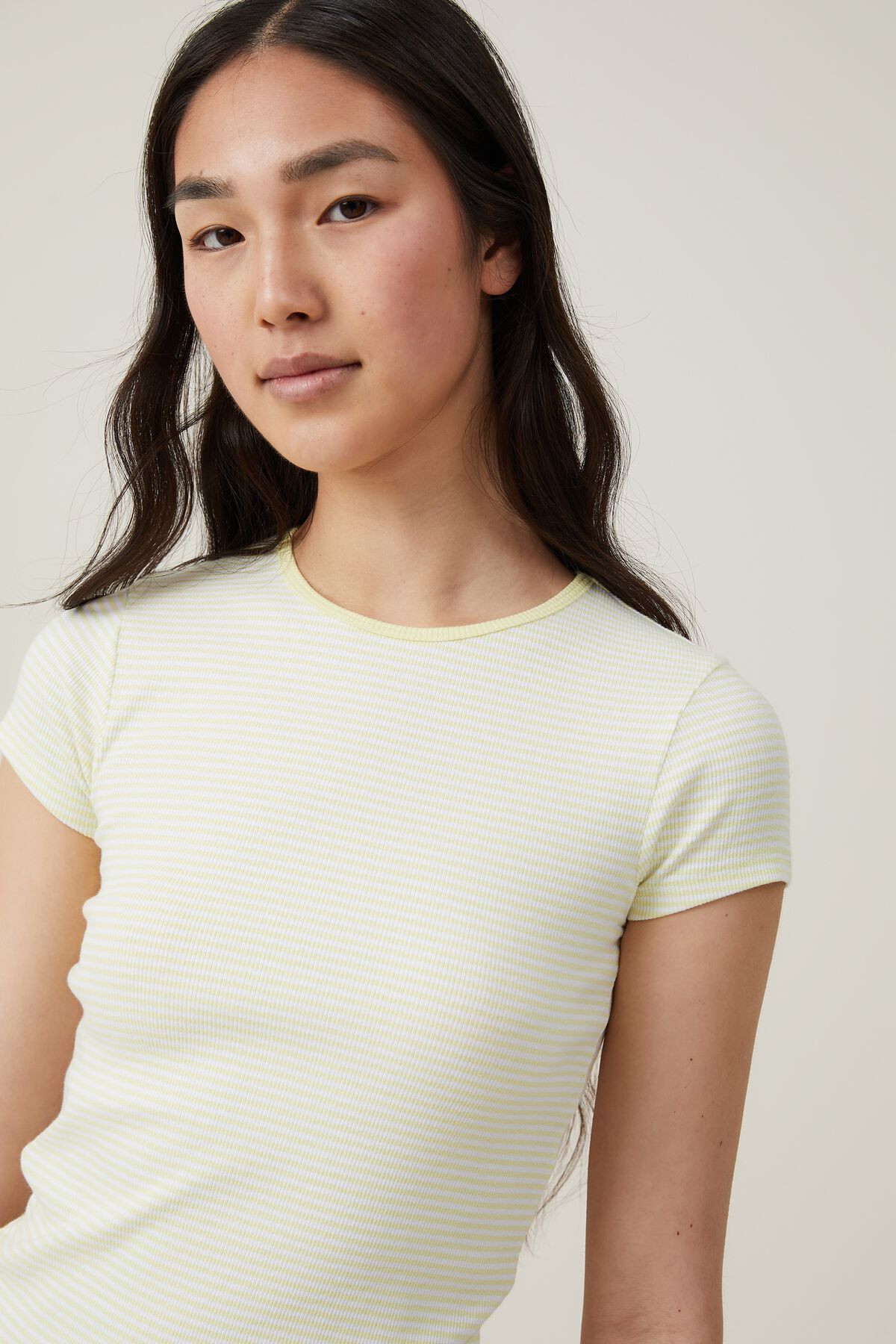 The One Organic Rib Crew Short Sleeve Tee | Cotton On (ANZ)