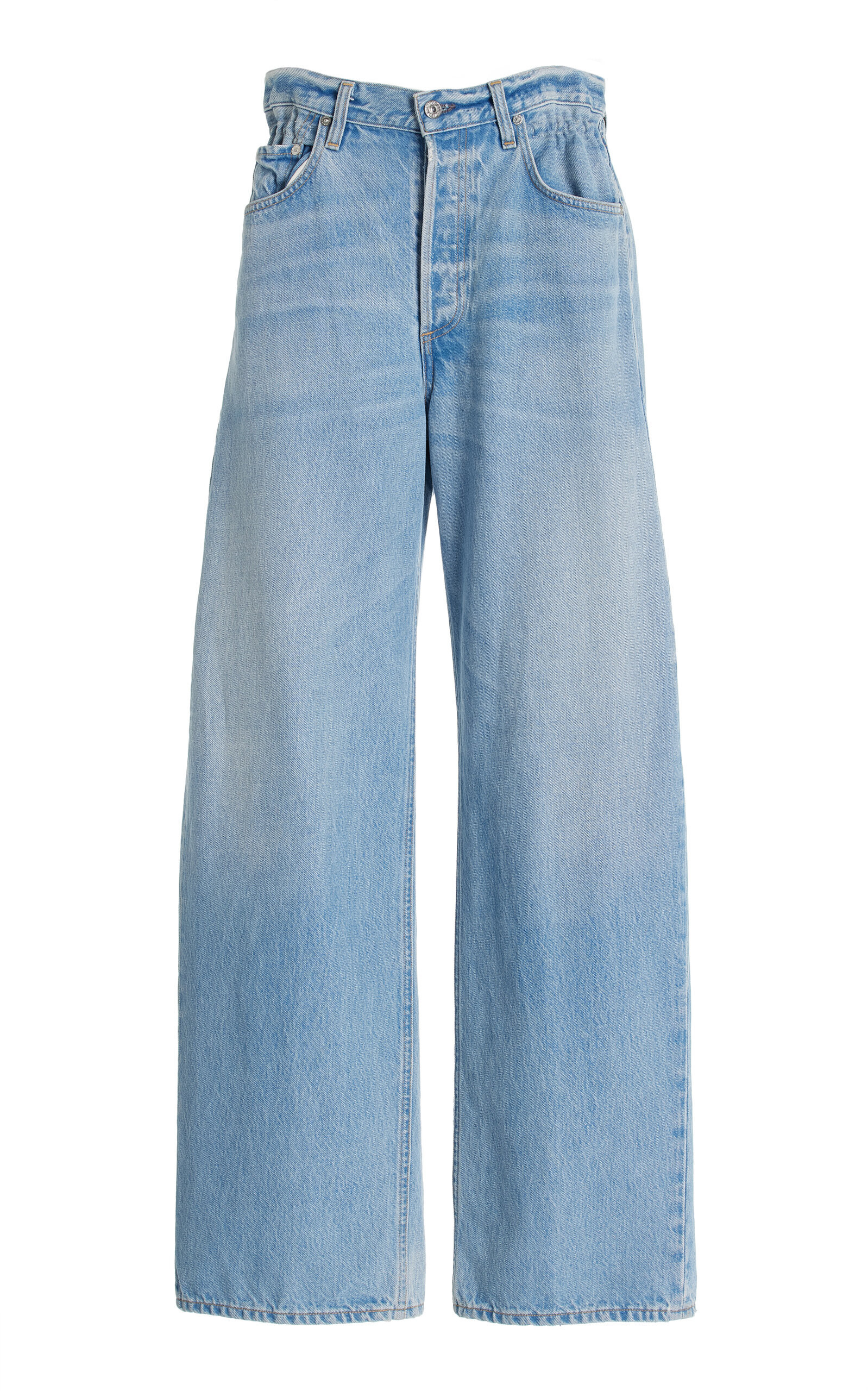 Citizens of Humanity - Gwendoline Scrunched Rigid High-Rise Wide-Leg Jeans - Blue - 26 - Moda Operandi | Moda Operandi (Global)