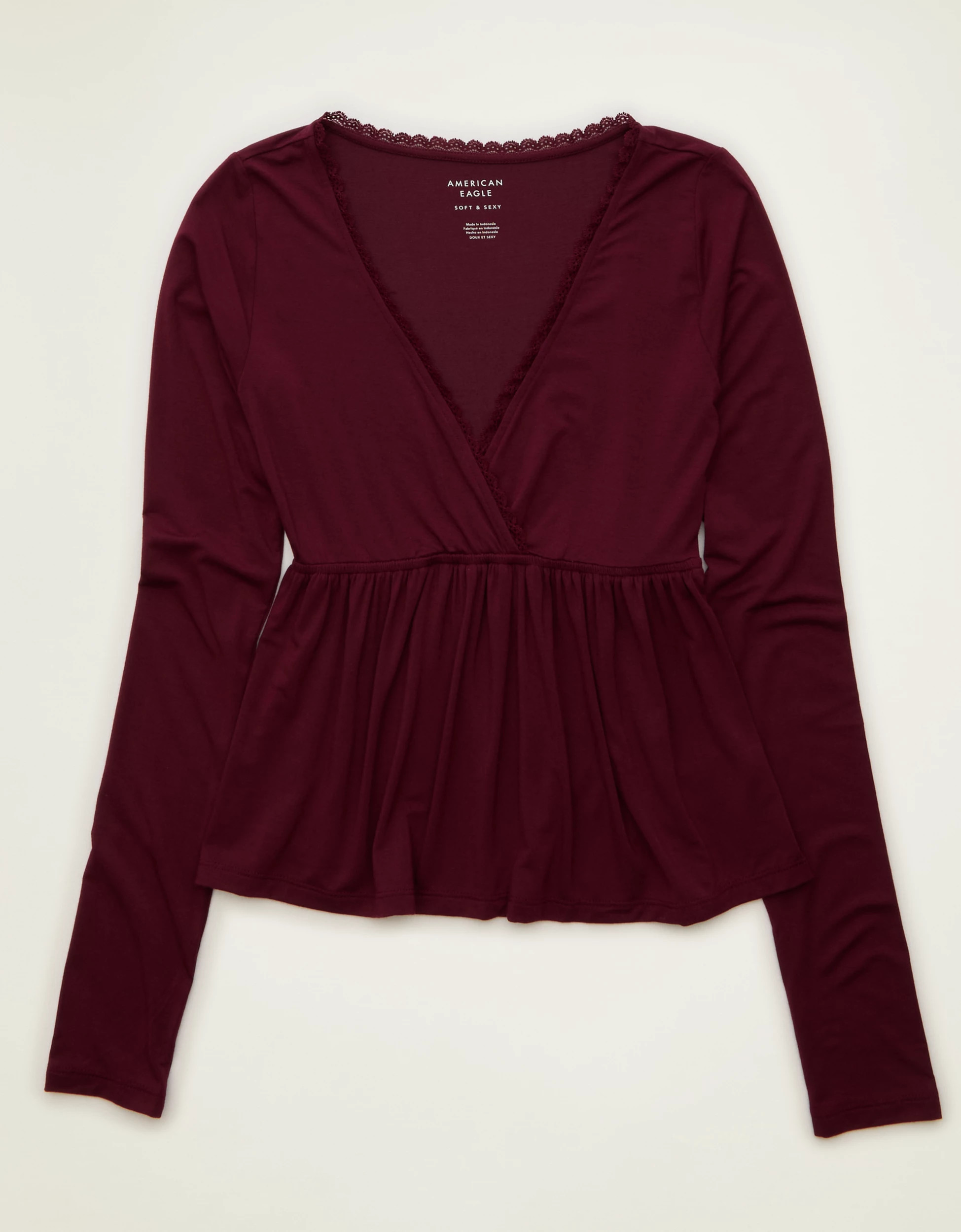 AE Soft & Sexy V-Neck Babydoll T-Shirt | American Eagle Outfitters (US & CA)