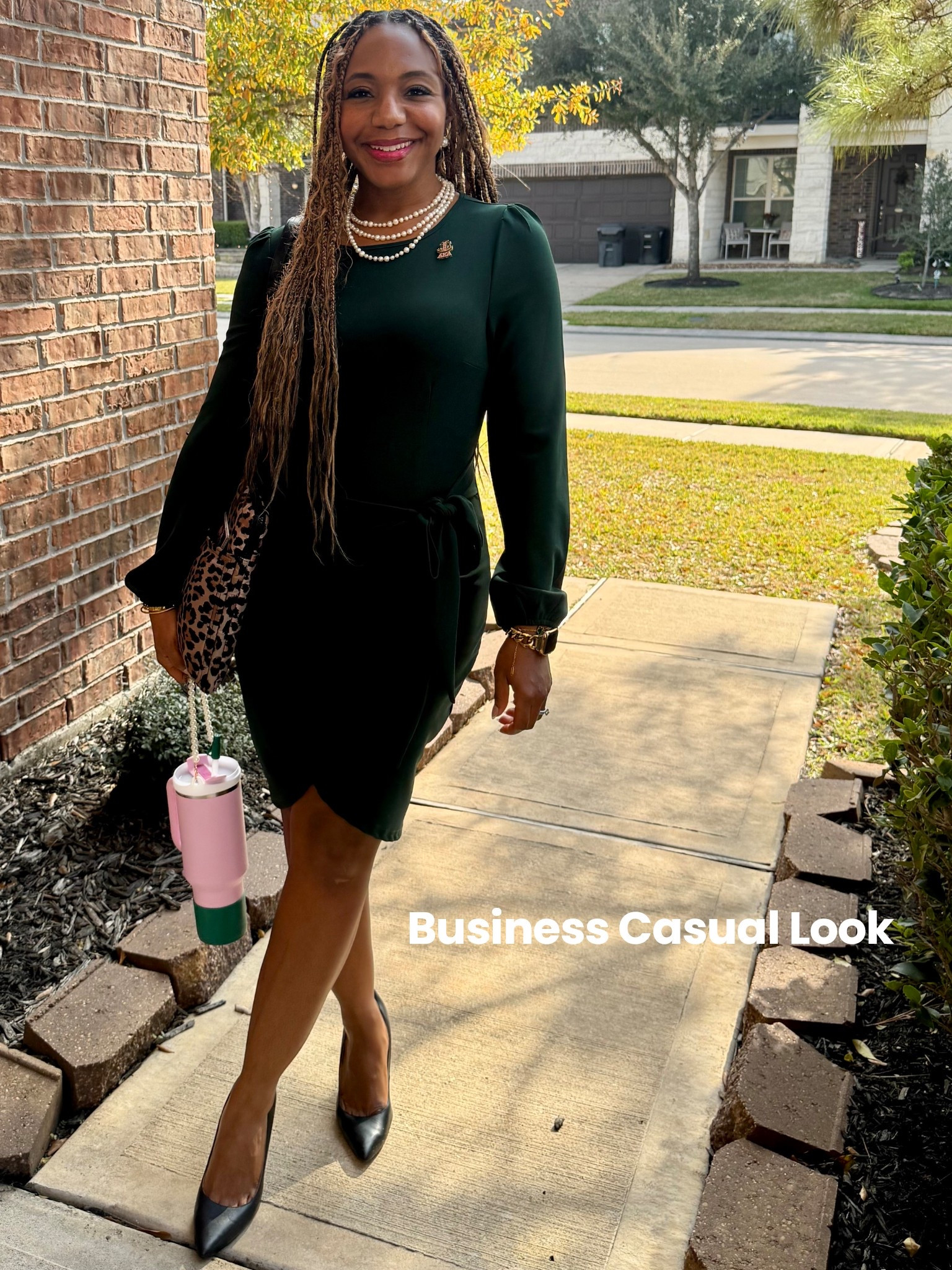 Business Casual wrap dress perfect for hiding the mom pooch. It’s great for work or church and comes in several colors  

#LTKootd #LTKWorkwear #LTKgrwm