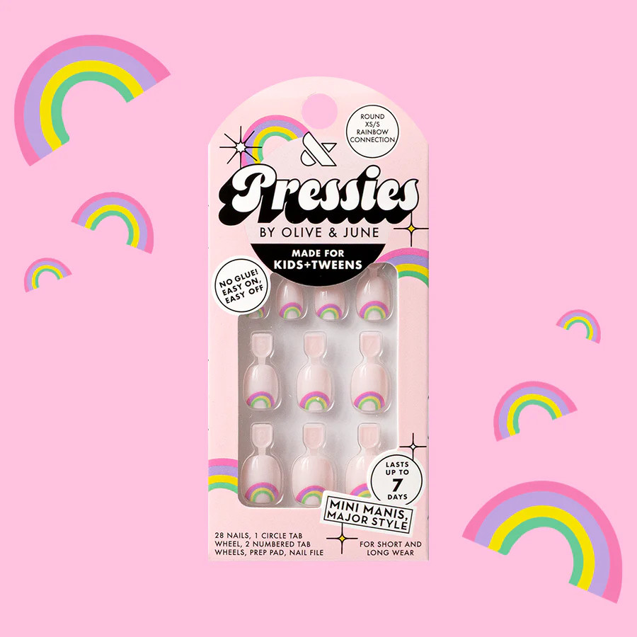 Rainbow Connection - Pressies | Extra Short Short | Round | Olive & June