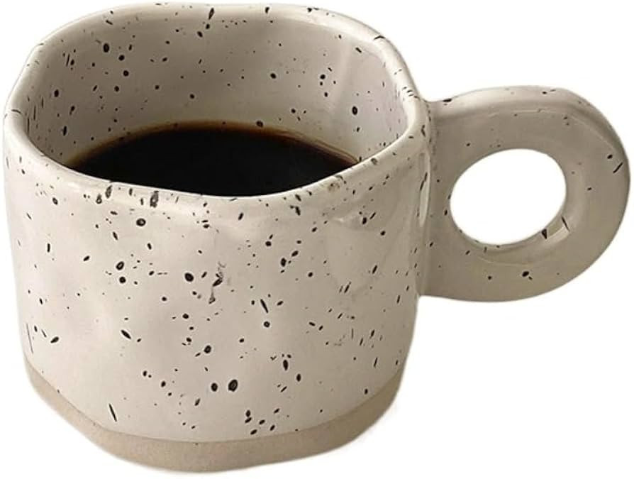 Amazon.com | Tea Cup Irregular INS Splash Ink Design Water Cup Creative Ceramic Coffee Mug Breakf... | Amazon (US)