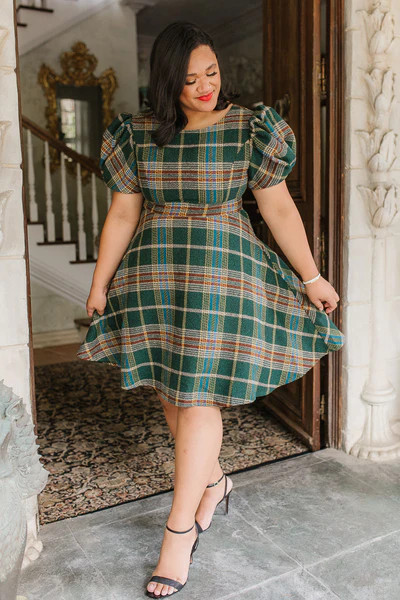 Holly Plaid Flare Dress | Ivy City Co