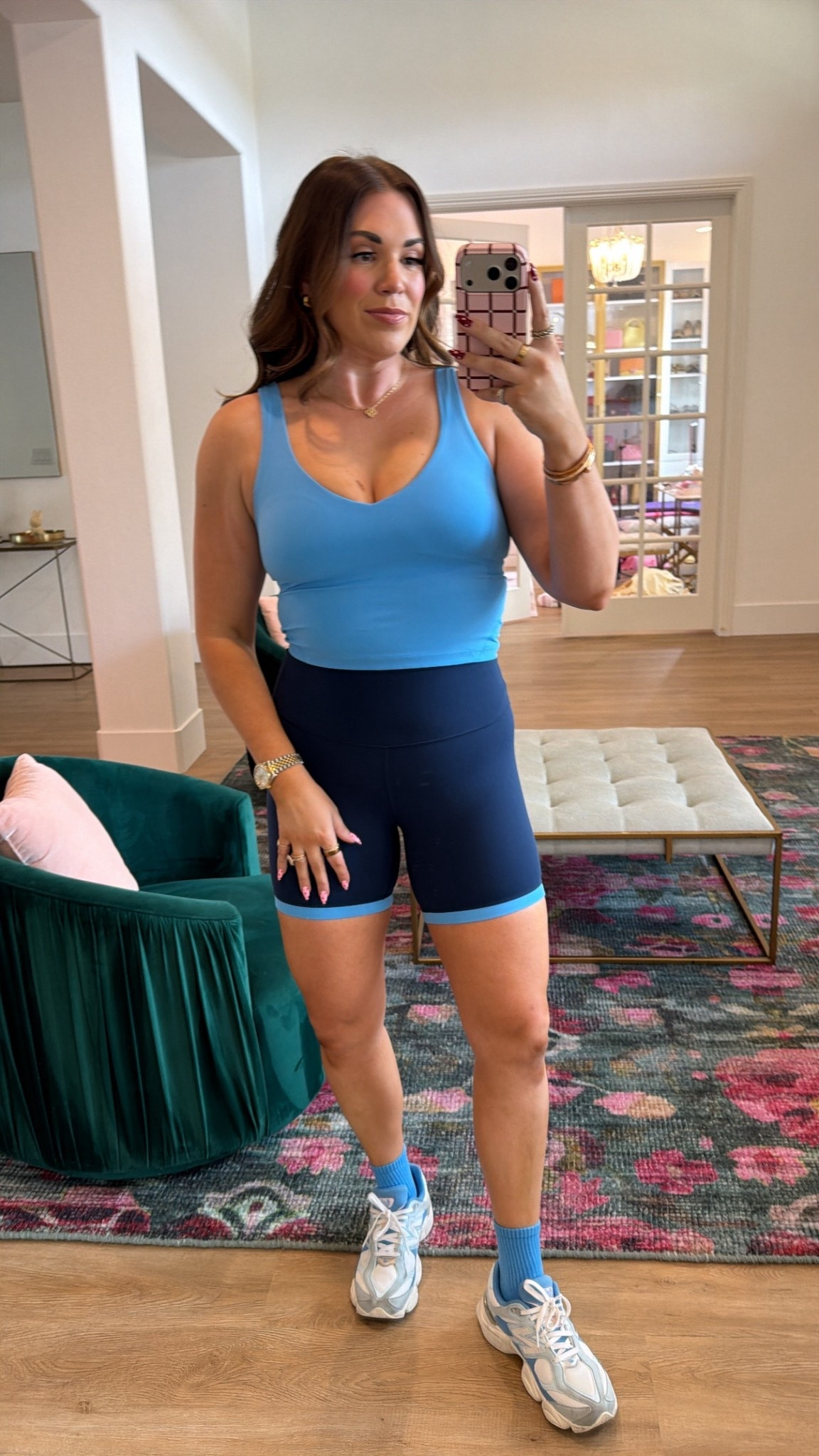 curvy midsize ocean wave lululemon athleisure look! wearing size 10 in tank and 8 in two tone shorts 

#LTKSeasonal #LTKActive #LTKMidsize