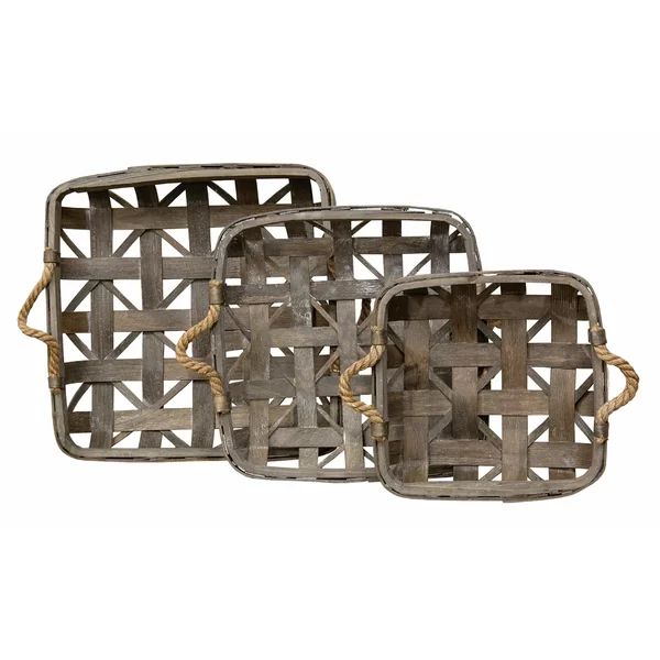 3 Piece Tobacco Basket Set | Wayfair North America