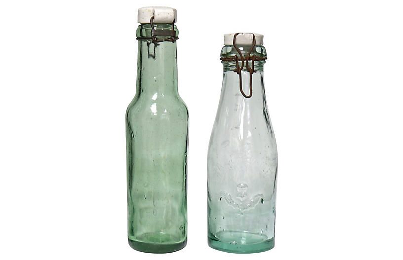 Antique French Canning Bottles, S/2 | One Kings Lane