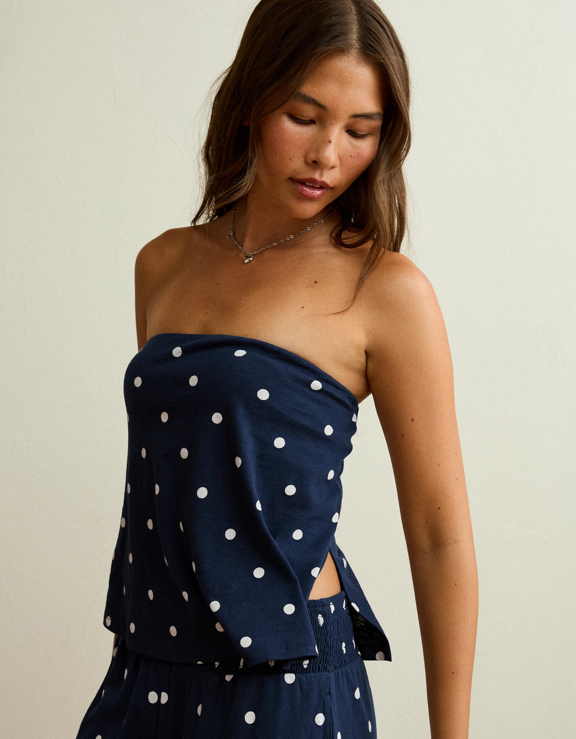 AE Sunchaser Side-Slit Babydoll Tube Top | American Eagle Outfitters (US & CA)