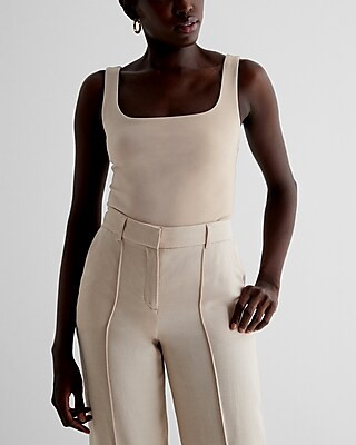 Body Contour Textured Square Neck Bodysuit | Express