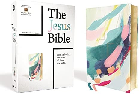 The Jesus Bible Artist Edition, NIV, Leathersoft, Multi-color/Teal, Comfort Print | Amazon (US)