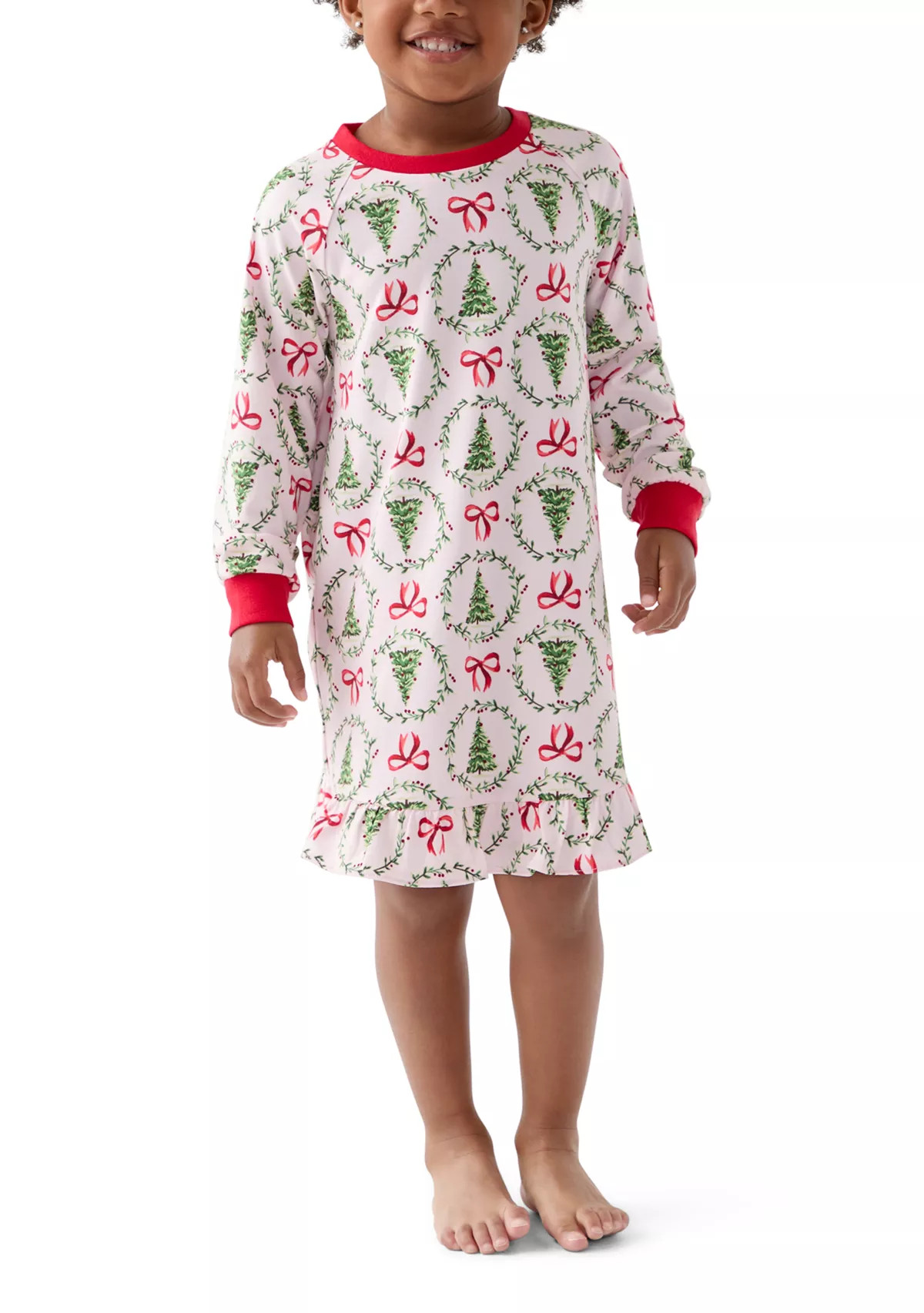 Toddler Holiday Bows and Wreaths Nightgown | Belk