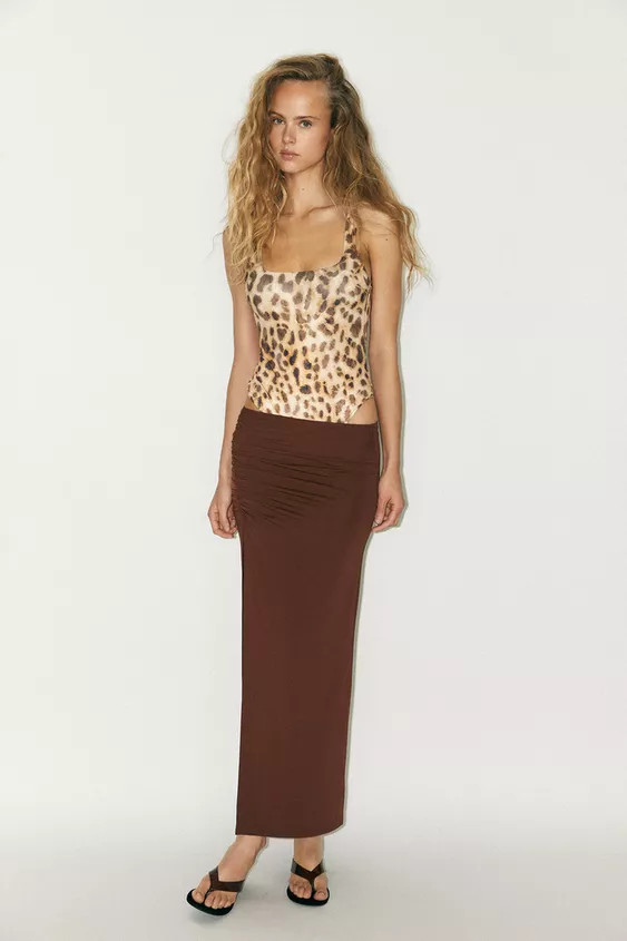 WIDE STRAP POLYAMIDE BODYSUIT | Zara US