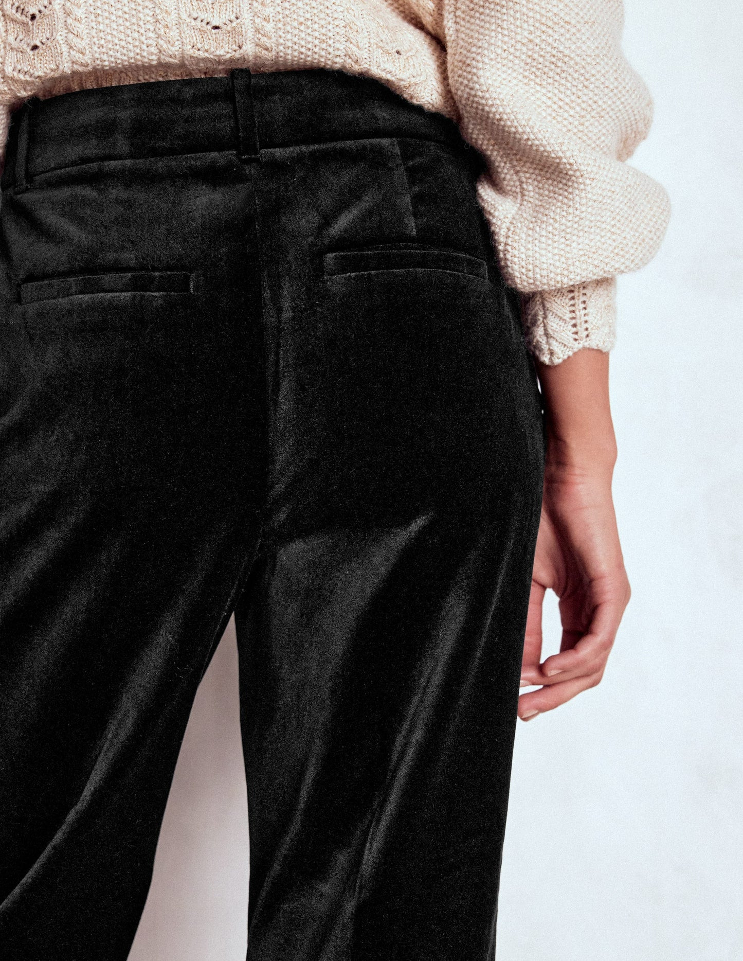 Canonbury Velvet Pants-Black | Boden (US)