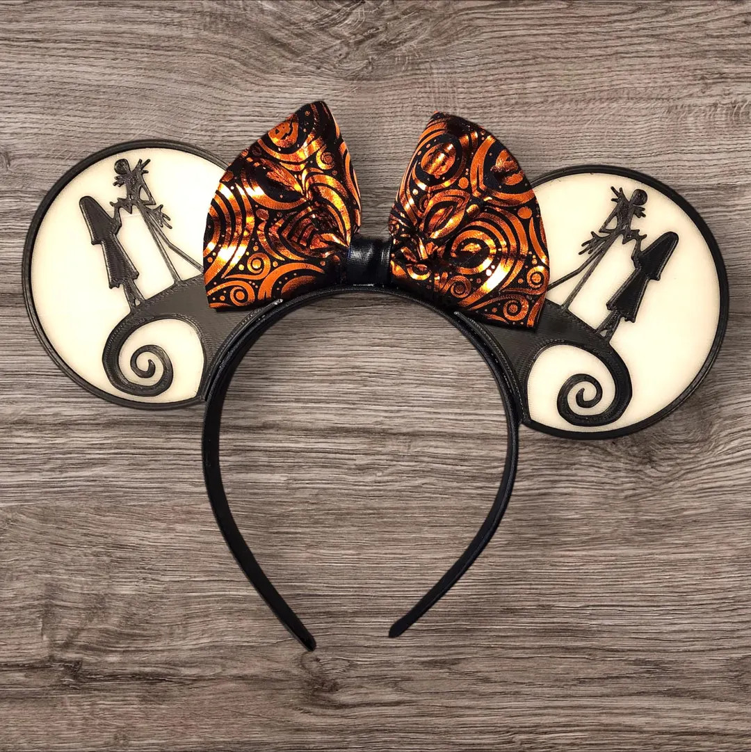 Jack and Sally Glow-in-the-dark Mouse Ears Halloween Nightmare Before Christmas - Etsy | Etsy (US)