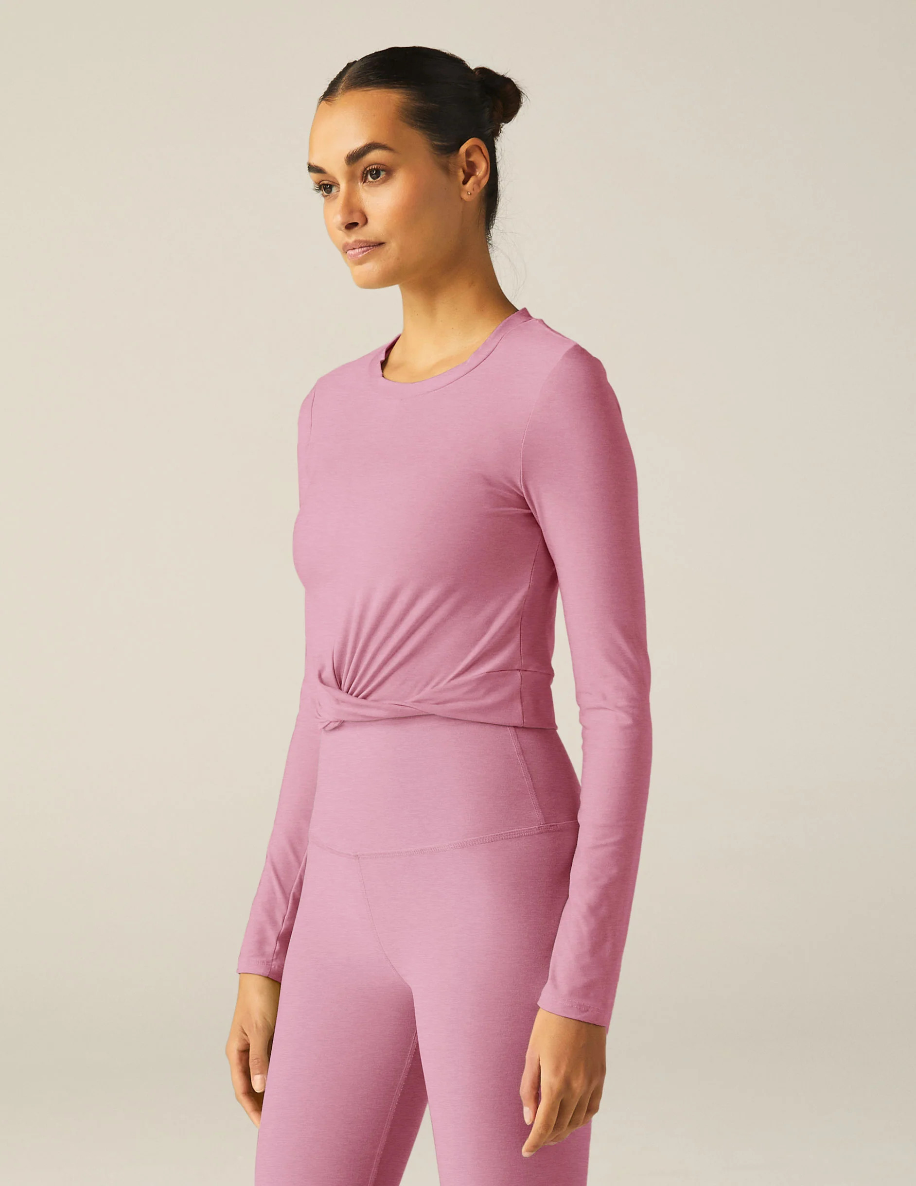 Featherweight Center Stage Cropped Long Sleeve Pullover | Beyond Yoga