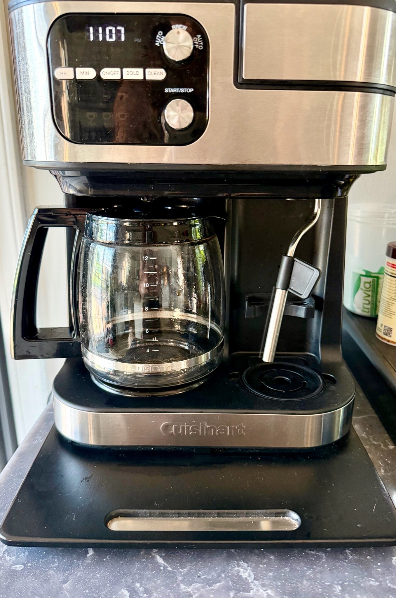 As a self-proclaimed caffeine addict… I’ve tried a lot of coffee makers. This is the one I’d buy again without thinking twice. ☕️

☕️ Coffee pot
☕️ K-Cups
☕️ Nespresso-style pods (I use the affordable Amazon pods, and they work great!)
☕️ Built-in milk frother
☕️ Huge water reservoir (no constant refilling 🙌)

Bonus: It’s sitting on an appliance slider, so I can easily pull it forward without dragging it across the counter. Such a simple little upgrade, but totally worth it!

I’ll be linking my favorite Amazon pods and the appliance slider soon. ☕️

What’s one appliance in your house you couldn’t live without? Mine is this.

#LTKdayinmylife #LTKmorningroutine #LTKHome