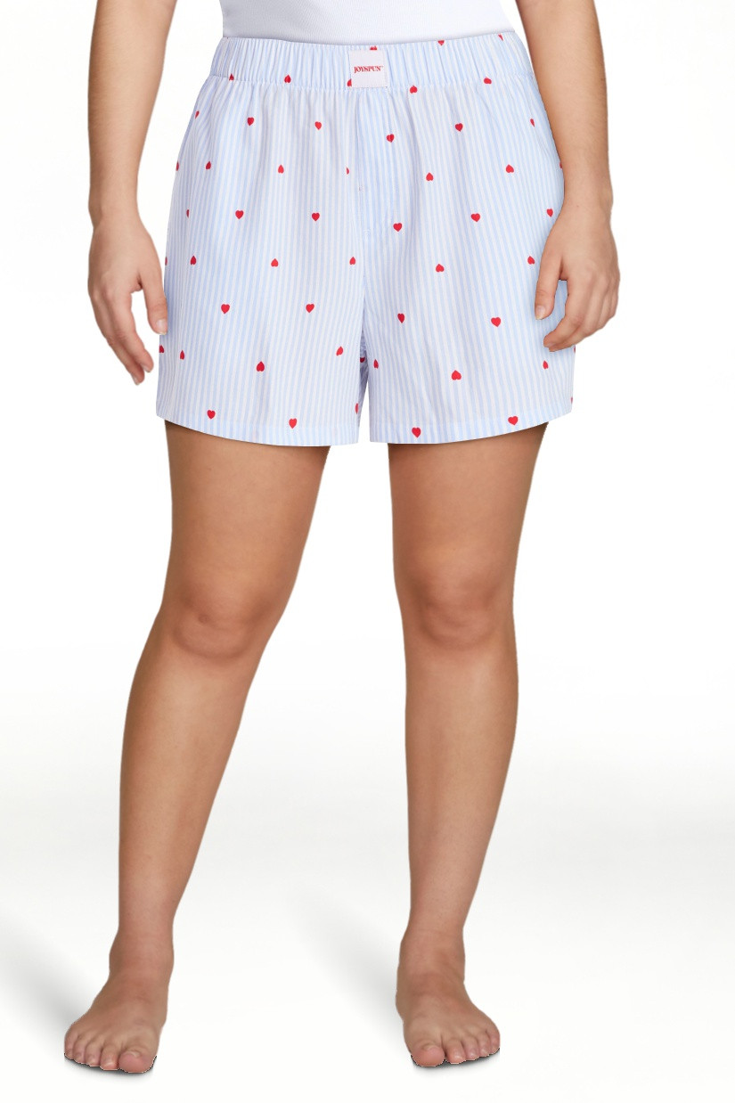 Joyspun Women's Woven Pajama Boxer Shorts, 3'' Inseam, Sizes XS-3X | Walmart (US)