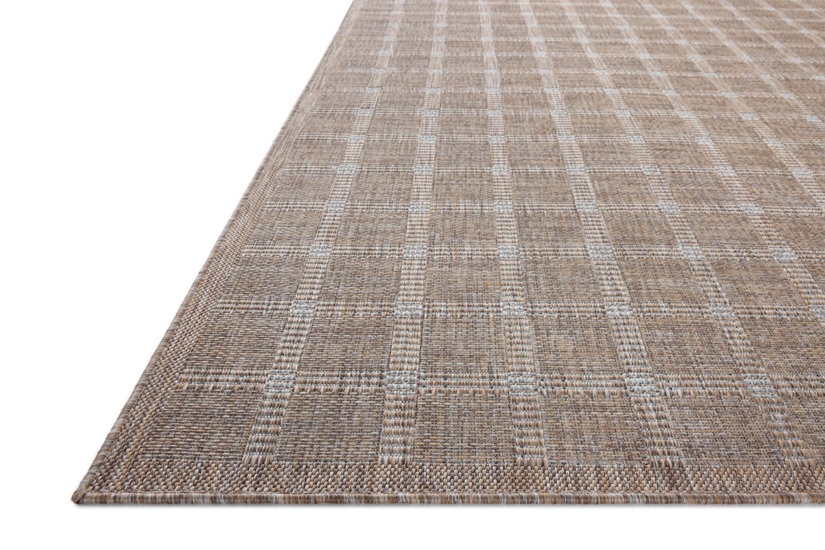 Topanga TOP-01 Natural/Bone Checkered Outdoor Area Rug | Rugs Direct