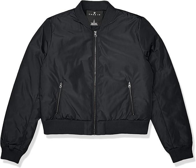 Amazon Brand - Core 10 Women's Cropped 'It's the Bomb' Bomber Jacket | Amazon (US)