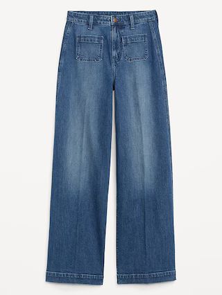 Extra High-Waisted Trouser Wide-Leg Jeans for Women | Old Navy (US)