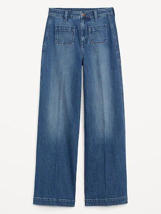 Extra High-Waisted Trouser Wide-Leg Jeans for Women | Old Navy (US)