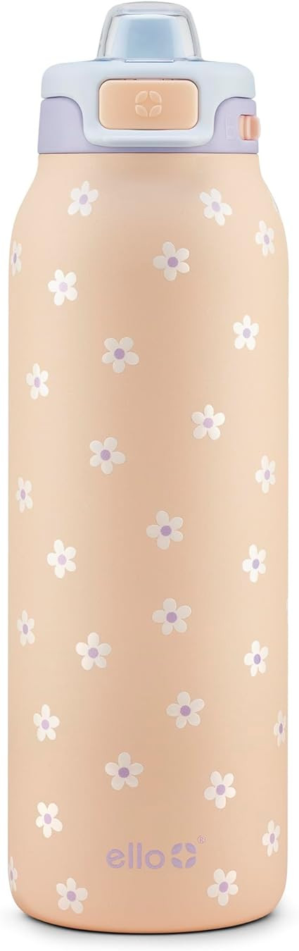 Ello Pop & Fill Insulated Stainless Steel Water Bottle with Quick Fill Lid, Leakproof Locking, Si... | Amazon (US)
