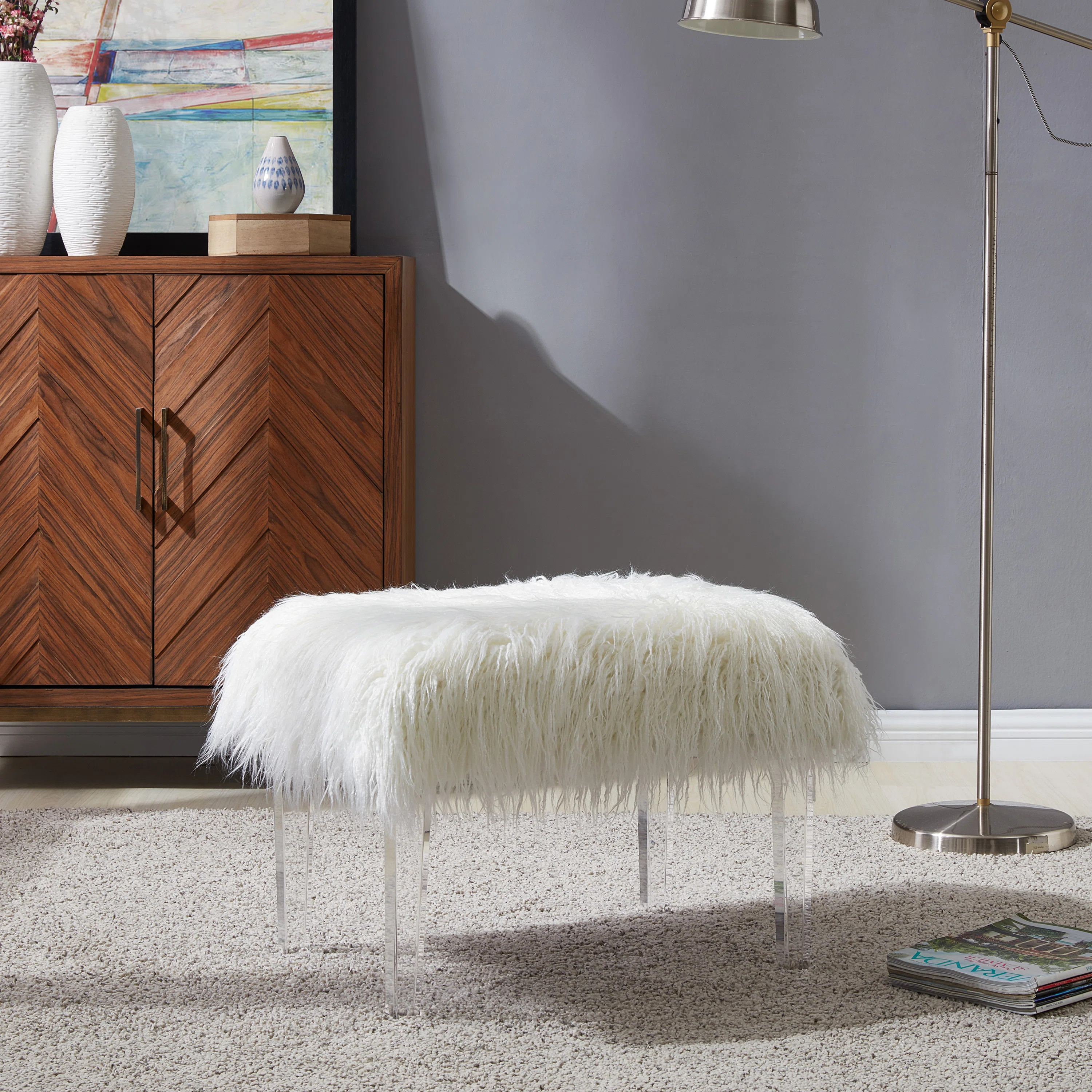Willa Arlo™ Interiors Kuehl Vanity Stool & Reviews | Wayfair | Wayfair North America
