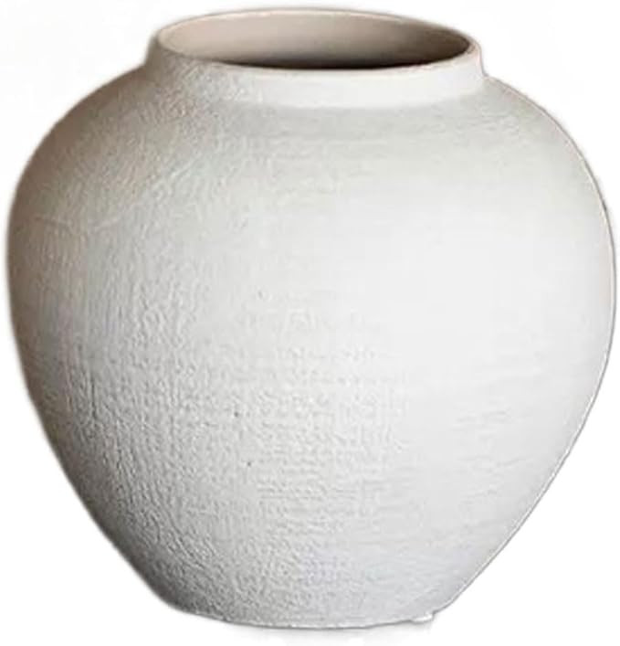 Aimeryup Big Belly Vase Rough Ceramic Pottery Jar Large Ornament Decor Flower Arrangement TV Cabi... | Amazon (US)