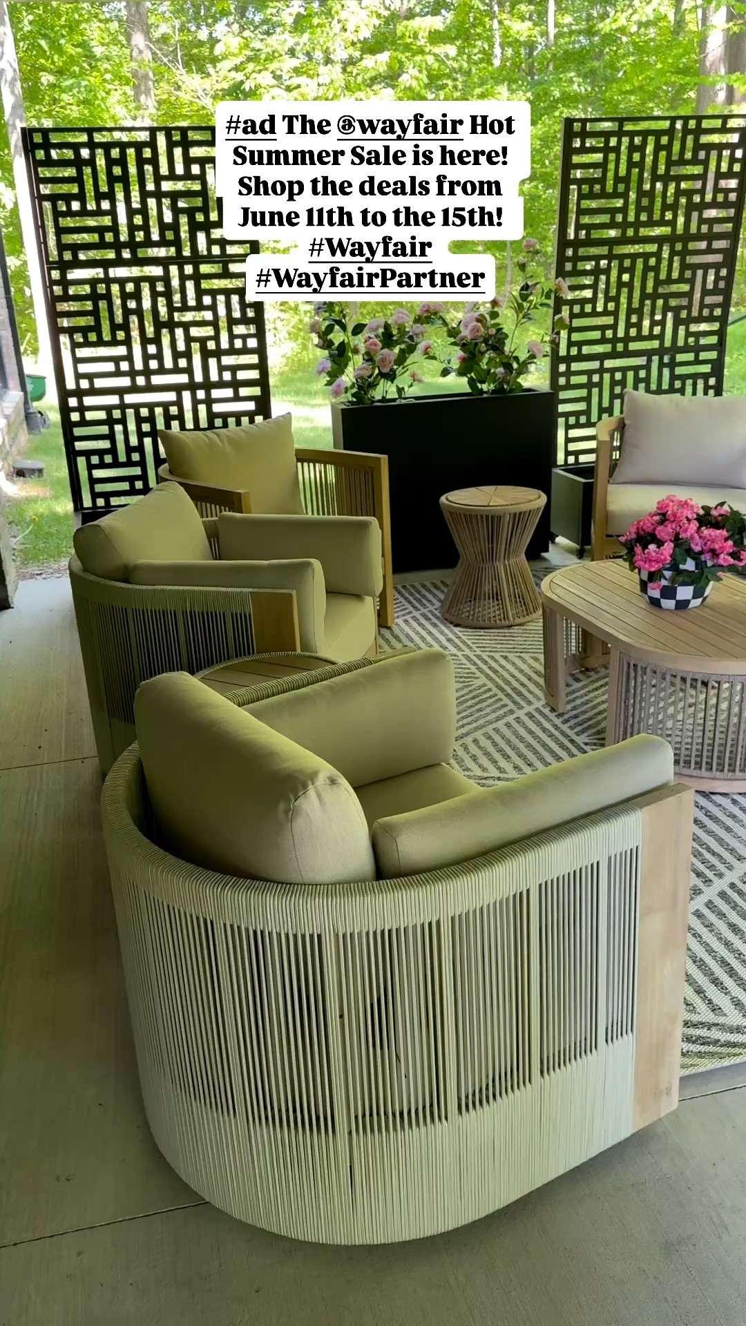 #ad The @Wayfair Hot Summer Sale is here from June 11th to the 15th! Shop my patio finds. #Wayfair #WayfairPartner

#LTKSaleAlert #LTKHome