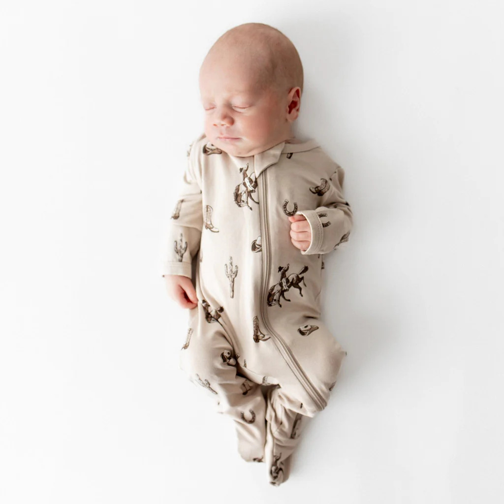 Zippered Footie in Classic Cowboy | Kyte Baby