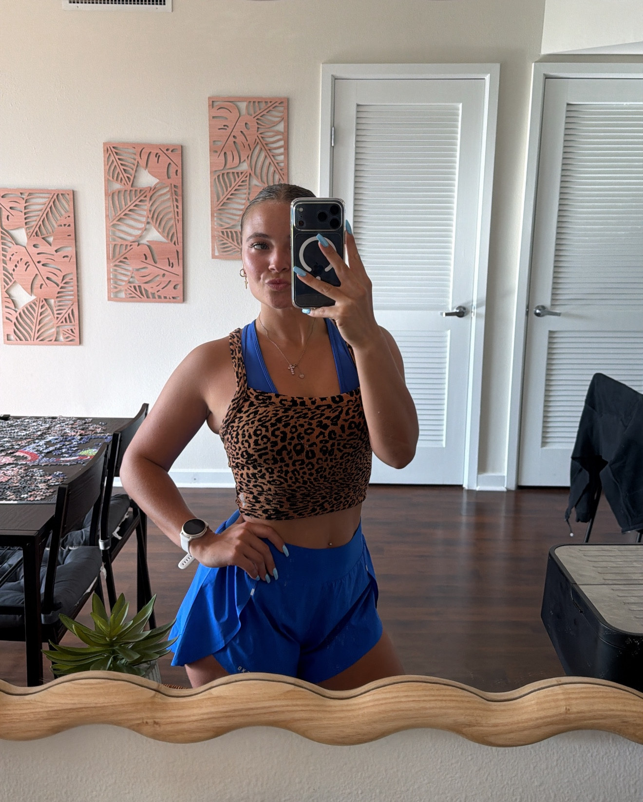 Cheetah + blue vibes 🩵 

#LTKootd #LTKfitnessgoals #LTKActive