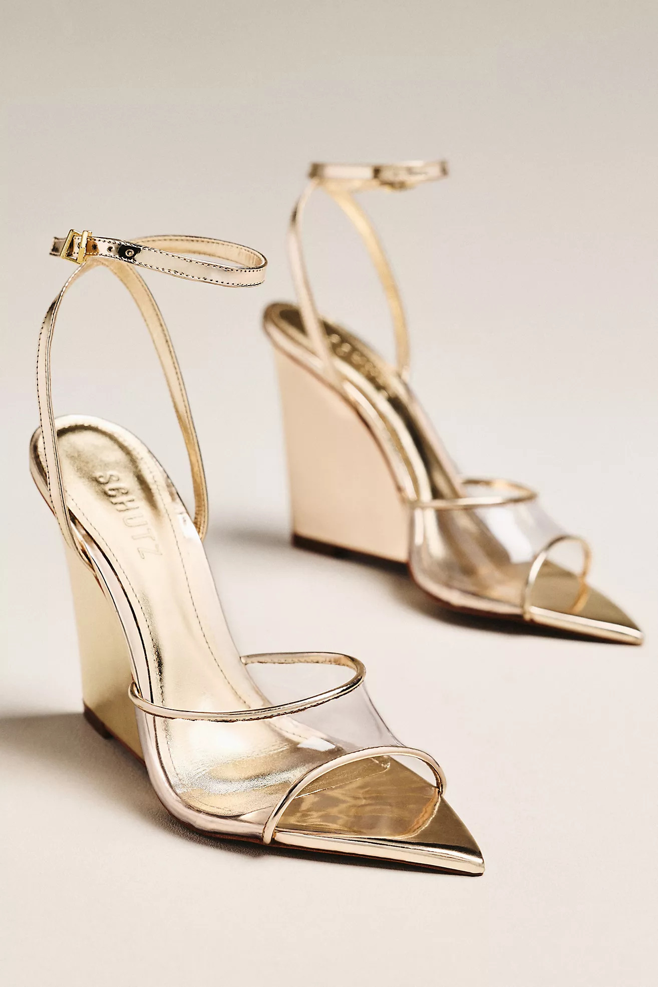 Schutz Elodie Pointed-Toe Wedge Sandals | Anthropologie (US)
