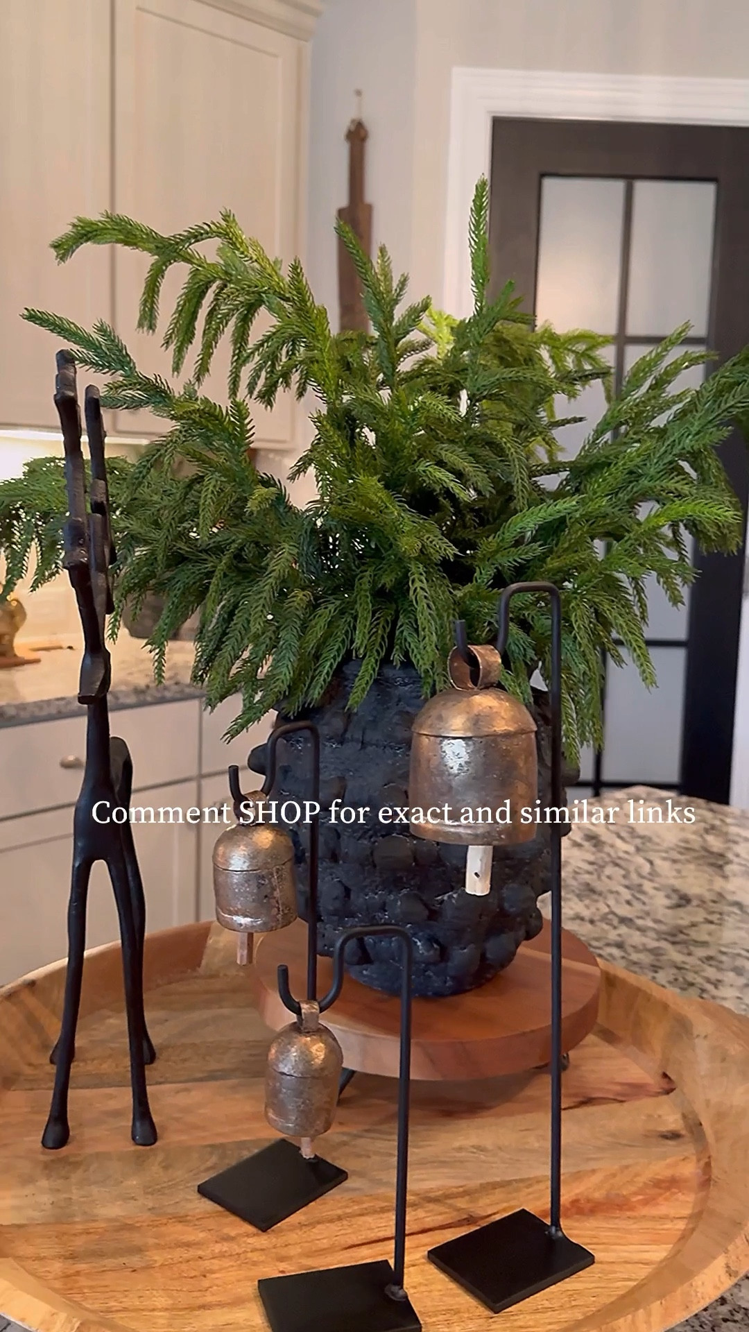 Holiday Tray Styling

Love these bells!! I plan on using them for decor well past the holidays. They’re too pretty to put away. My small black Minka pot is on sale too👏🏻

Large wood tray, copper bells, Minka pot, Norfolk pine stems, pedestal, reindeer



#LTKHoliday 

#LTKSeasonal #LTKhome