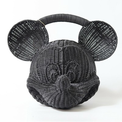Disney collection Mickey Mouse Rattan Bag cute kawaii Natural Black accesory | eBay US