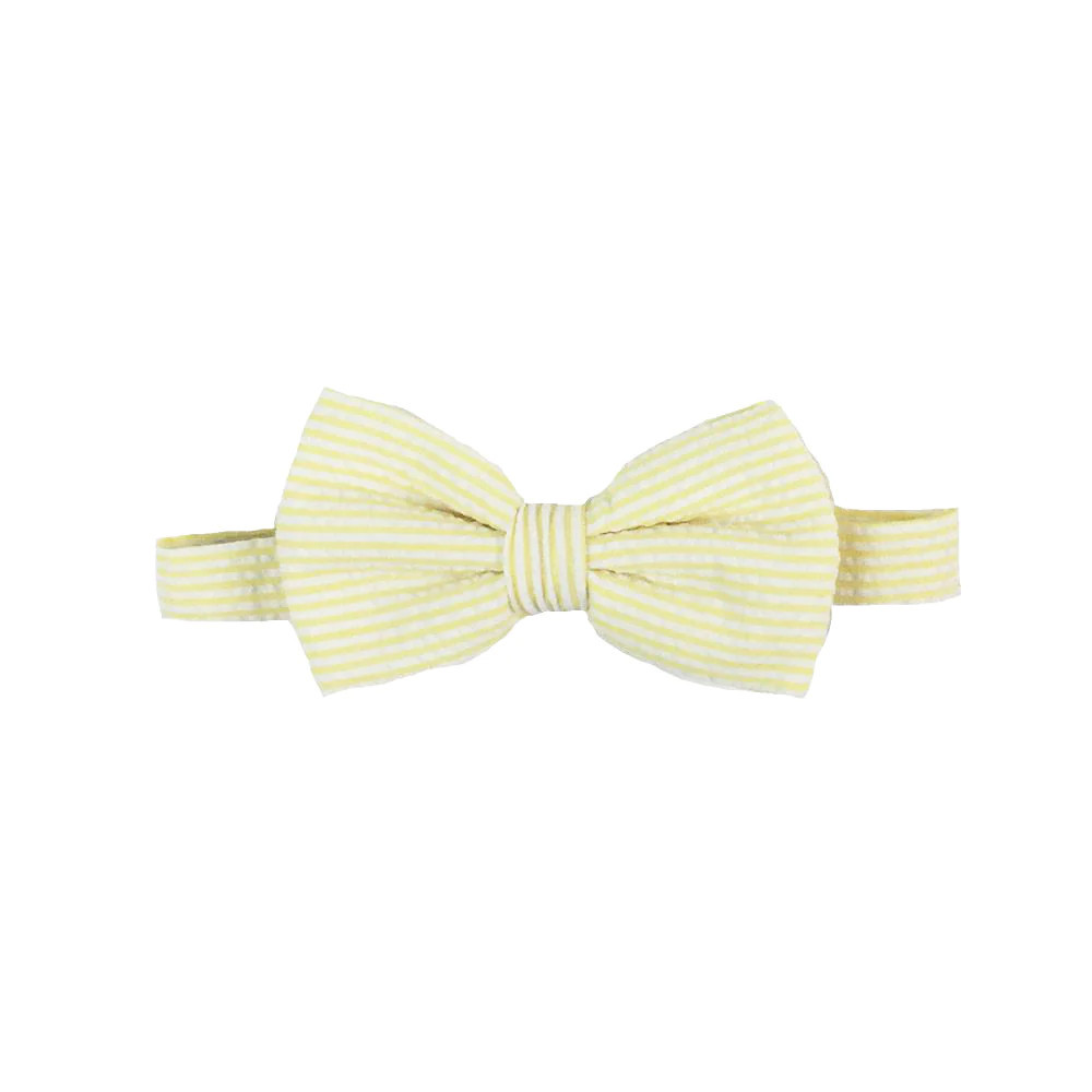 Baylor Bowtie - Seaside Sunny Yellow Seersucker | The Beaufort Bonnet Company