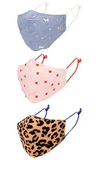 Set of 3 Face Masks in Lucky Charm | Revolve Clothing (Global)