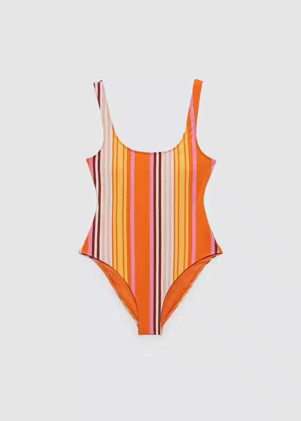 Stripes print swimsuit | MANGO (US)