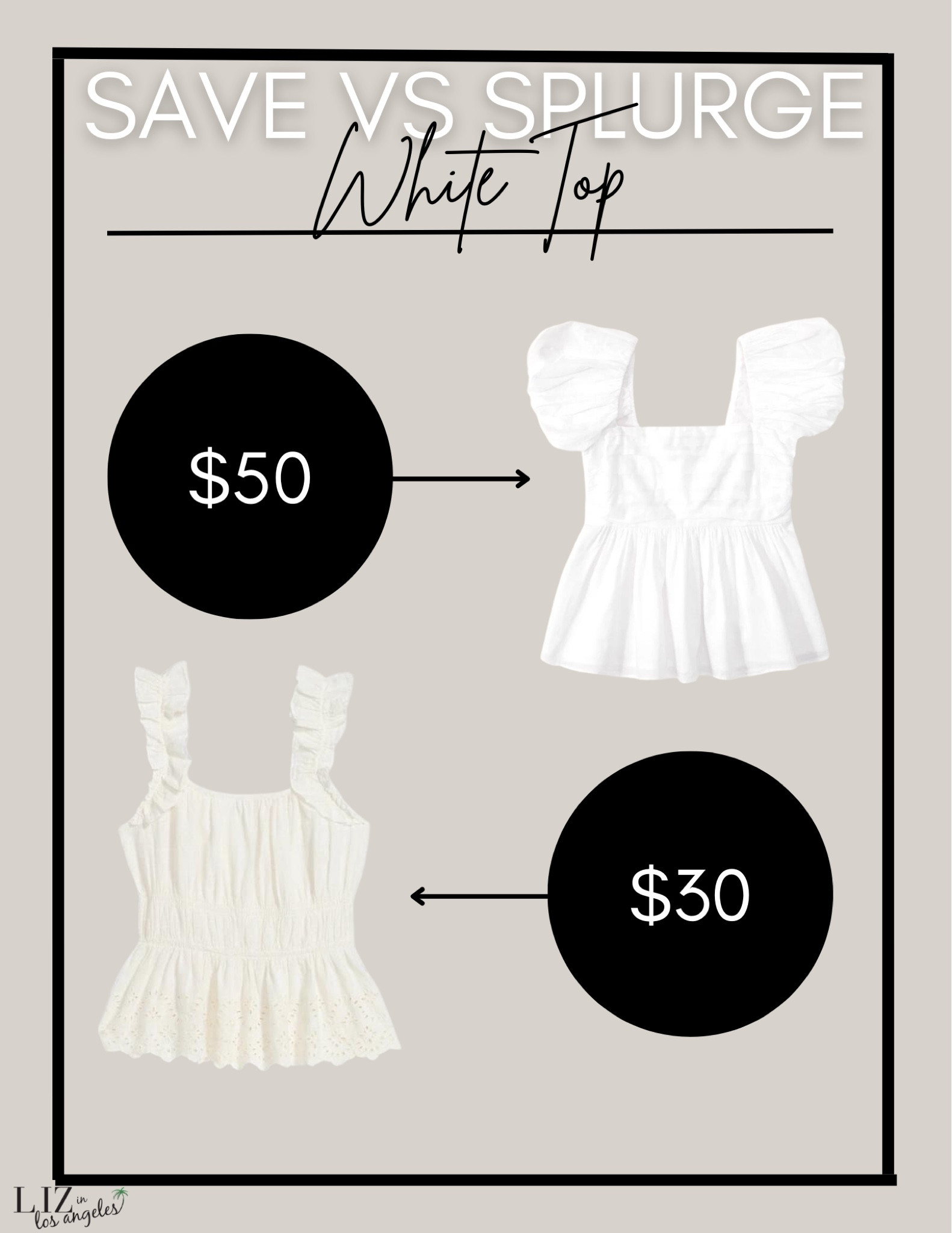 This save vs splurge is perfect for your casual outfits.  This white peplum top is the perfect top for a resort wear outfit or a running errands outfit 

#LTKFind #LTKstyletip #LTKSeasonal