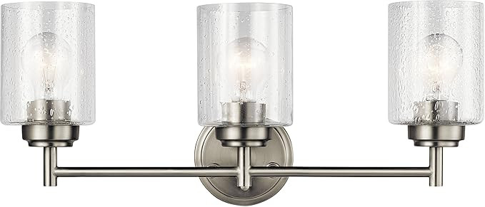Kichler Lighting 45886NI Three Light Bath from The Winslow Collection, Brushed Nickel | Amazon (US)
