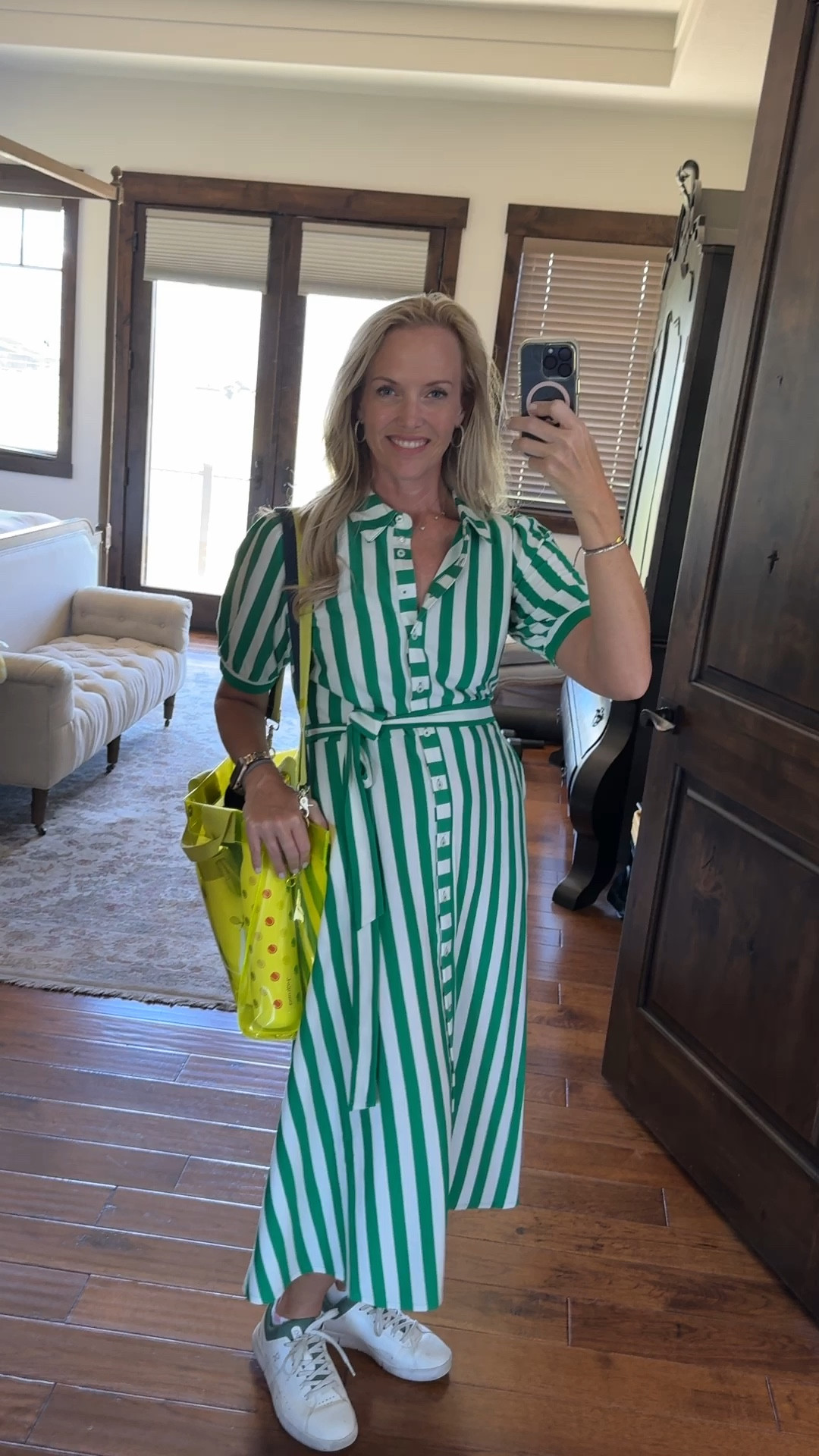 This is such a cute dress! Easy to wear, perfect to travel with. The collar and sleeves are super cute. 

These shoes are so fabulous! I have traveled with mine and have used them for court play when space in my bag would not permit it. This is a really great outfit. Proof that comfort and style can coexist 

#LTKOver40 #LTKMidsize #LTKVideo