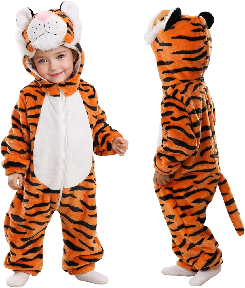 TONWHAR Infants Toddlers Halloween Cosplay Clothes Kids' Tiger Costume Outfit | Amazon (US)