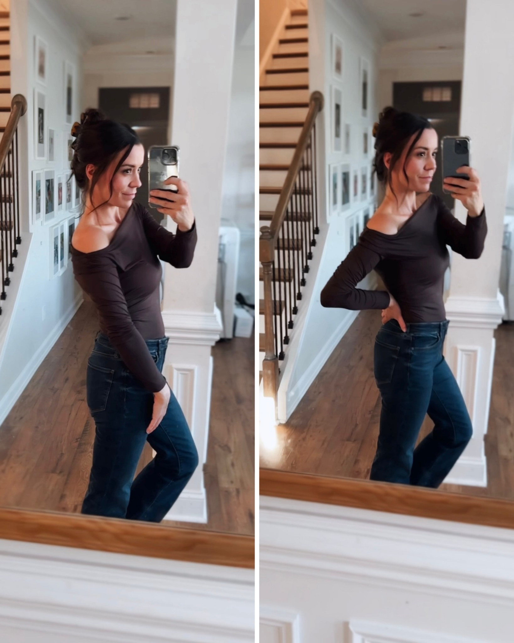 My favorite jeans are AE- so much stretch and love the high rise and flare fit. This too is a great piece for your closet- love how classy it is! 

#LTKSeasonal