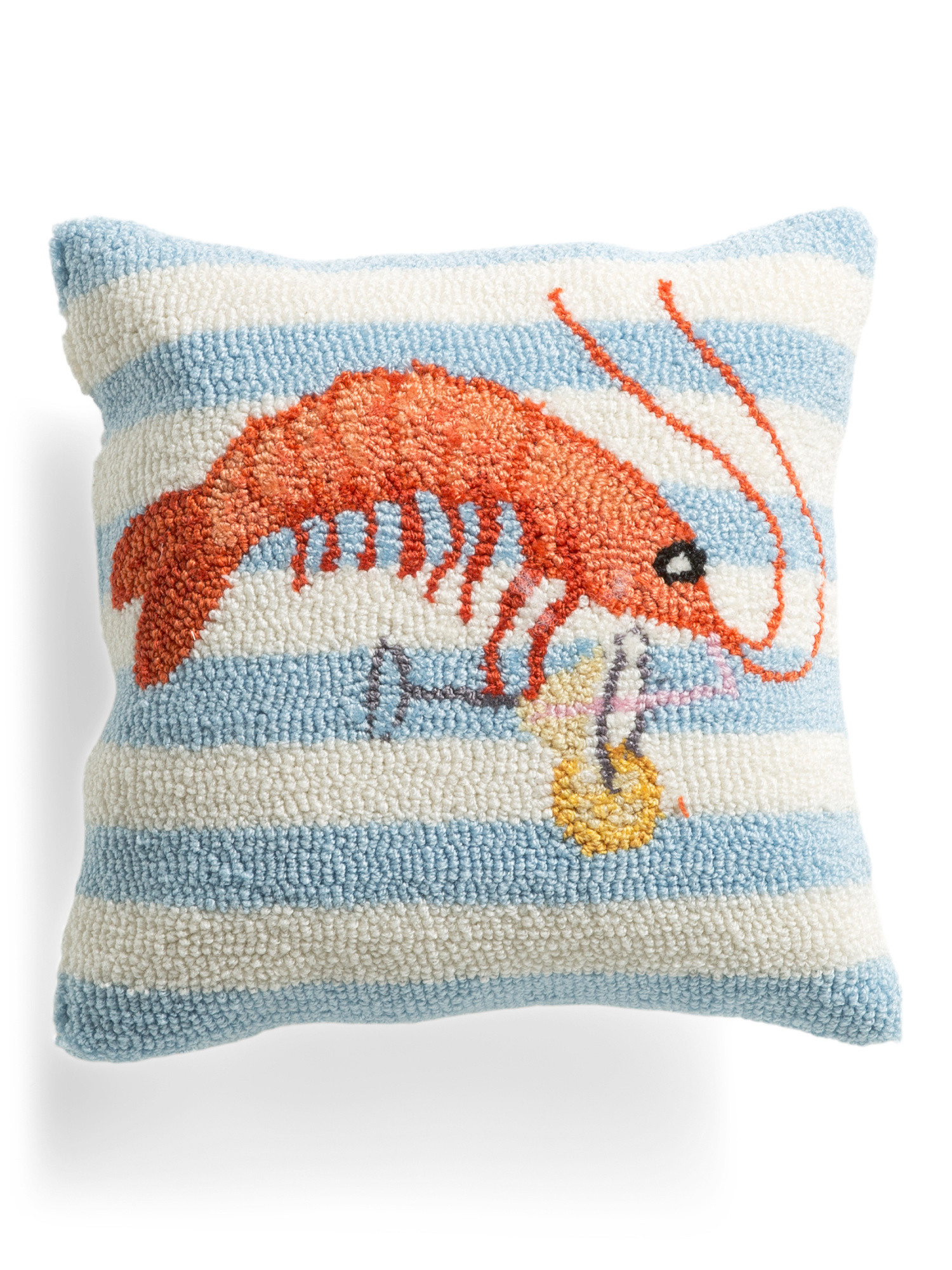 14x14 Shrimp With Cocktail Hook Pillow | TJ Maxx