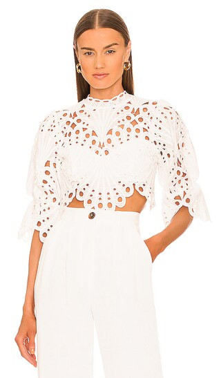 x REVOLVE Jovani Crop Top in White | Revolve Clothing (Global)