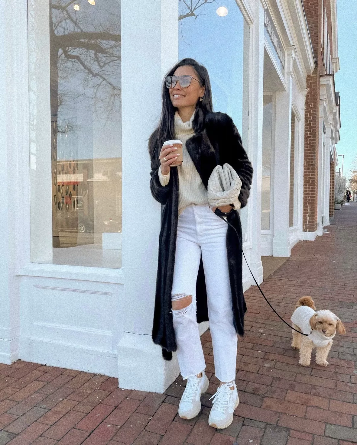 How to Style Neutrals with White Sneakers for Fall