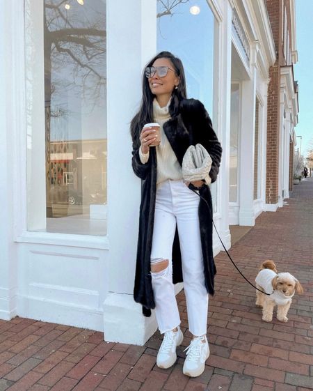 Kat Jamieson of With Love From Kat shares a fall outfit. Black coat, white sneakers, fall style, neutral clutch, cream sweater. 

#LTKshoecrush #LTKSeasonal #LTKstyletip