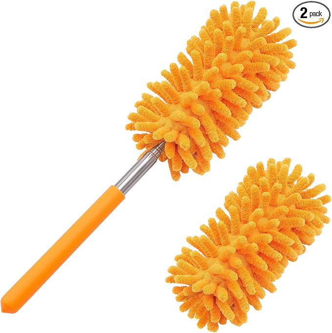 Microfiber Duster for Cleaning, Tukuos Hand Washable Dusters with 2pcs Replaceable Microfiber Hea... | Amazon (US)