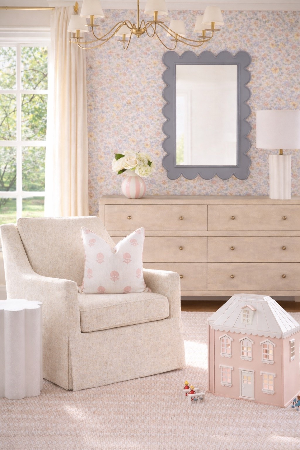 A darling space for the girlies 

#wallpaper #dresser #chair #bedroom

#LTKHome #LTKSaleAlert #LTKKids
